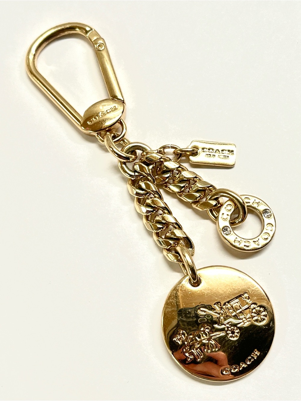Coach Horse & Carriage Bag Charm Key Fob GUC